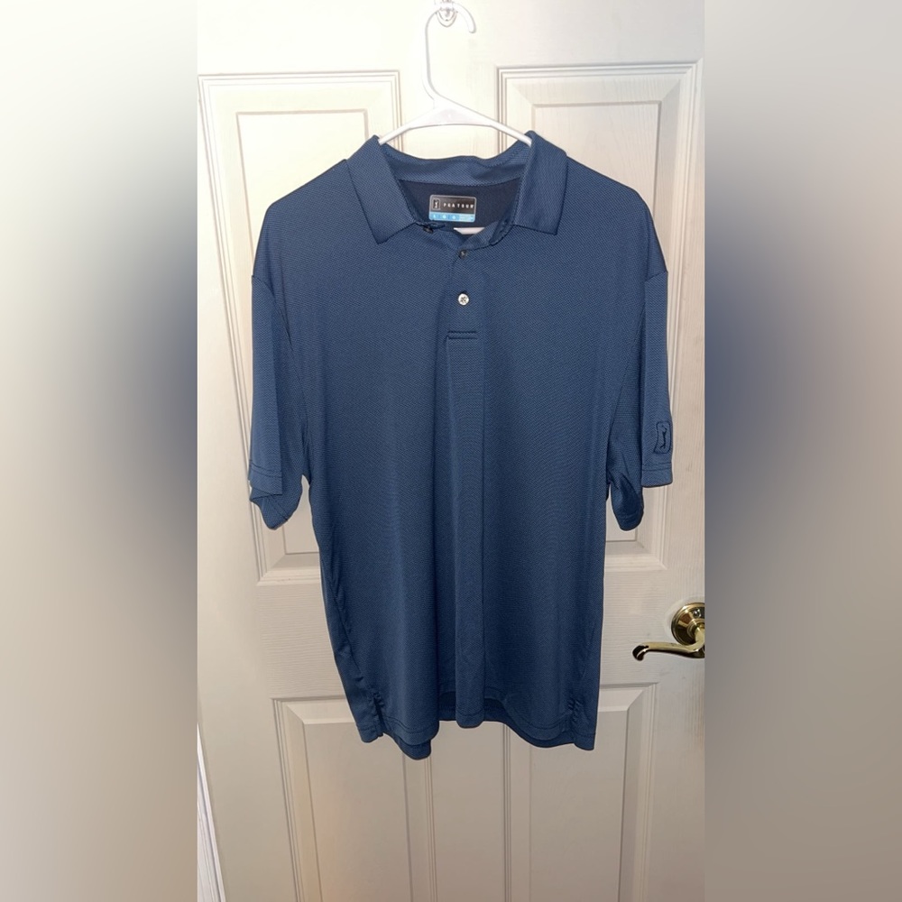 PGA TOUR: Golf Polo Shirt - Men's Short Sleeve Fine Line Yarn Dyed Polo Shirt